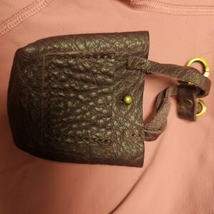 NWOT Leather Mini Bag Keychain